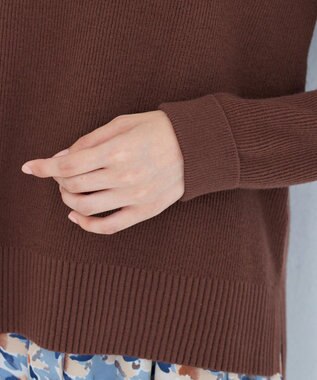 Tiaclasse 【SET UP】幅広いアイテムと相性抜群のニットトップスと女性らしさ溢れるスカートセット ブラウンオレンジ