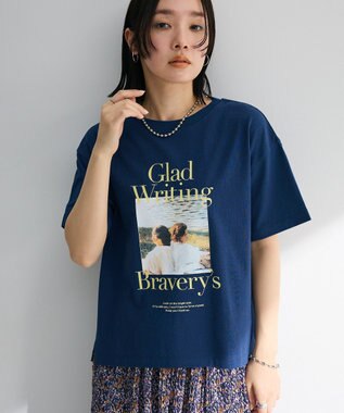 Green Parks フォトプリントボックスＴシャツ Navy