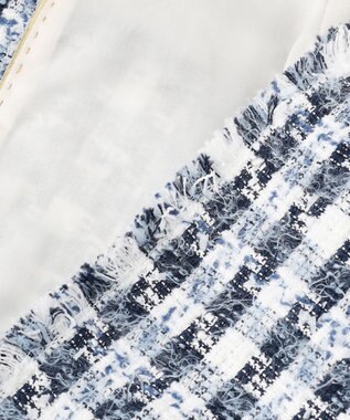 BEIGE， BERYL / ファンシーツイードノーカラージャケット Navy Mix