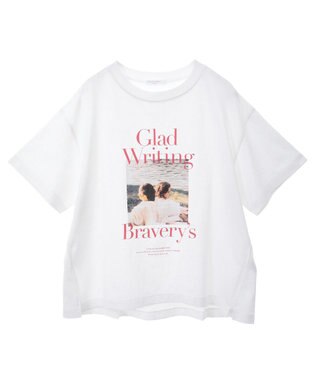 Green Parks フォトプリントボックスＴシャツ Off White