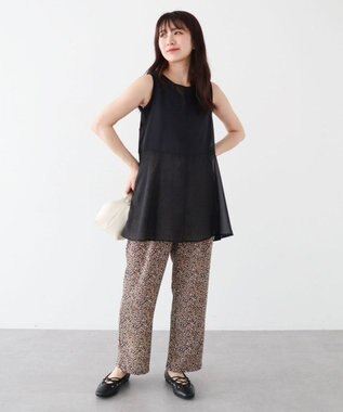 Green Parks ・ＥＬＥＮＣＡＲＥ　ＤＵＥオーガンジーノースリチュニック Black