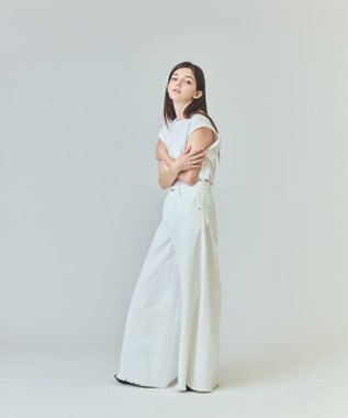 GRACE CONTINENTAL バギーデニムパンツ ホワイト