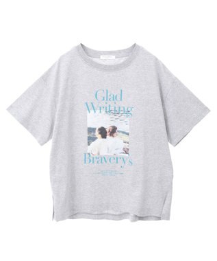 Green Parks フォトプリントボックスＴシャツ Gray Mixture