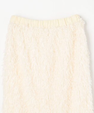 NAVE 【Nave・洗える】フェザーフリンジ スカート アイボリー系