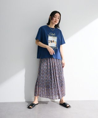 Green Parks フォトプリントボックスＴシャツ Navy