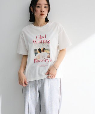 Green Parks フォトプリントボックスＴシャツ Off White