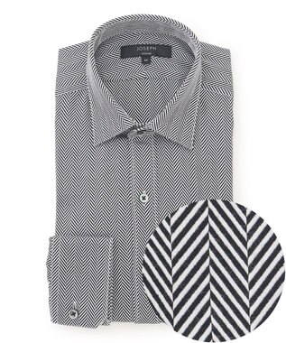 JOSEPH HOMME 【ドレスシャツ】ヘリンボンシャツ レギュラーカラードレスシャツ