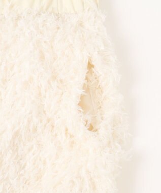 NAVE 【Nave・洗える】フェザーフリンジ スカート アイボリー系
