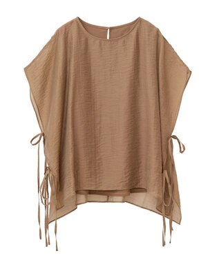 YECCA VECCA サイドリボンシアーレイヤードプルオーバー Dark Green