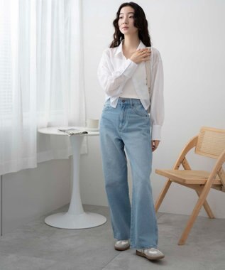 WEGO 【シワになりにくい】シアーショートシャツ ホワイト