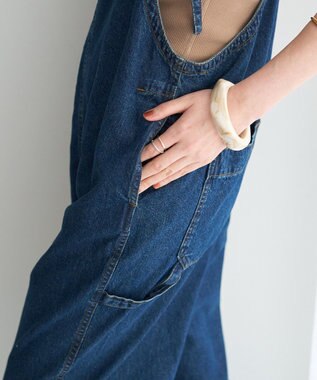 YECCA VECCA 綿麻デニムサロペット Indigo