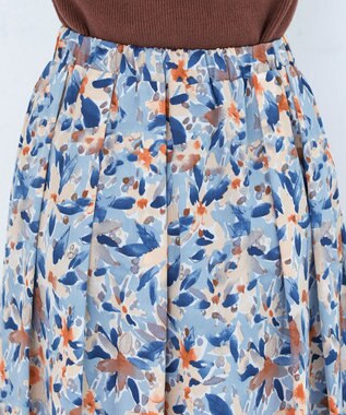 Tiaclasse 【SET UP】幅広いアイテムと相性抜群のニットトップスと女性らしさ溢れるスカートセット ブラウンオレンジ