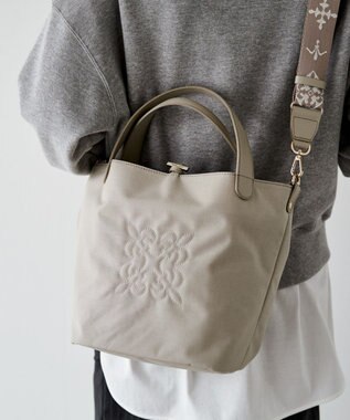 russet 《WEB限定》コーデュラナイロン2WAYミニトートバッグ(CE-1673-WEB) L.Greige