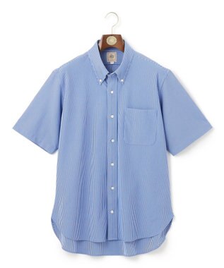 J.PRESS MEN 【KING SIZE】【夏に嬉しい高機能】カノコインレイマイクロストライプパッチポケット シャツ/B.D. ブルー系1