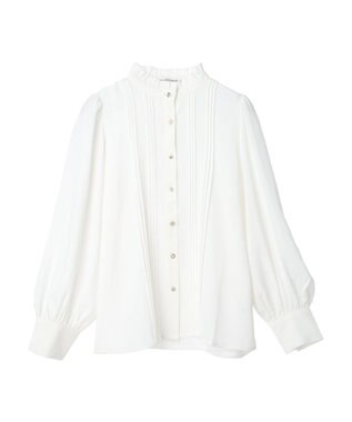 Green Parks ・ＥＬＥＮＣＡＲＥ　ＤＵＥ　イロイロ釦ピンタックブラウス Off White