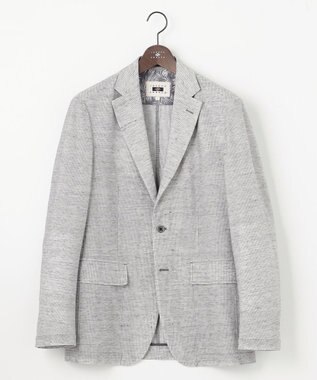 JOSEPH ABBOUD 【清涼感/軽量】リネンTOPピケ ジャケット ライトグレー系