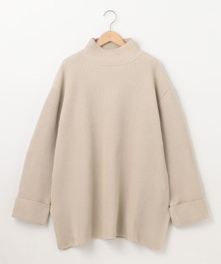 SHARE PARK LADIES エステルニットハイネックプルオーバー ライトグレー系