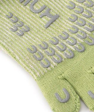 Chacott 140203 ラメストライプカバー　５本指ソックス ライムグリーン