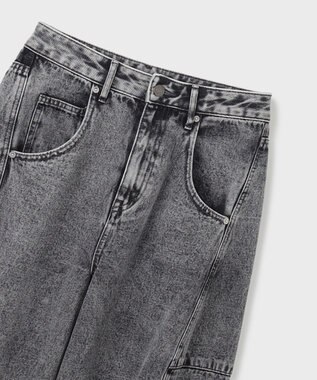 GRACE CONTINENTAL エッグラインデニムパンツ ブラック