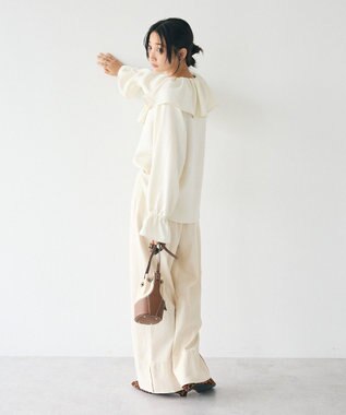 CRAFT STANDARD BOUTIQUE フリル衿ブラウス Ivory