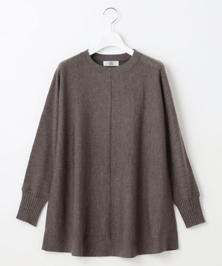 J.PRESS LADIES 【洗える】EASY WOOL チュニック ニット ブラウン系