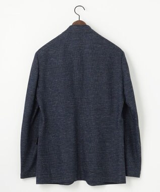 JOSEPH ABBOUD 【清涼感/軽量】リネンTOPピケ ジャケット ネイビー系