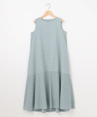 組曲 【WEB限定・新色追加】エンブロイダリーレースノースリーブ ワンピース スモーキーミント系