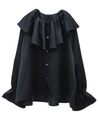 CRAFT STANDARD BOUTIQUE フリル衿ブラウス Black