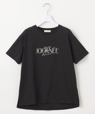 ANY SIS 【洗える】アソートロゴ Tシャツ ロゴブラック