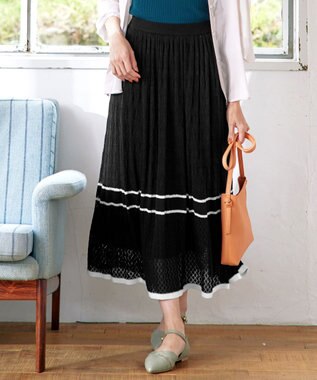 クロシェ編み配色ニットスカート / Tiaclasse L | ファッション通販