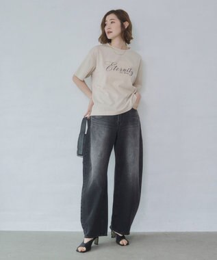 WEGO 【2026春夏新作】接触冷感プリントロゴT ベージュ