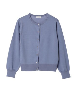 earth music&ecology いろいろ釦クルーネックカーディガン Sax