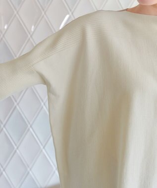 Tiaclasse 前後2wayバイカラーニットプルオーバー アイボリー