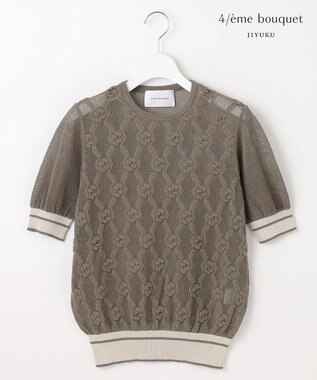 自由区 【カトリエムブーケ】Motif de roses ローズモチーフプルオーバー