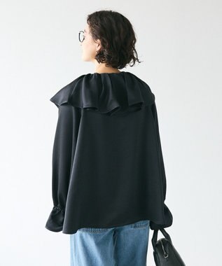 CRAFT STANDARD BOUTIQUE フリル衿ブラウス Black