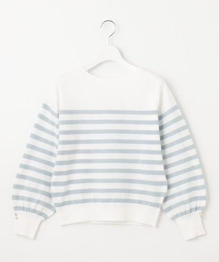 Feroux 【洗える】ビジューポイント ニット スカイブルー系1