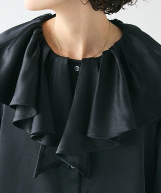 CRAFT STANDARD BOUTIQUE フリル衿ブラウス Black