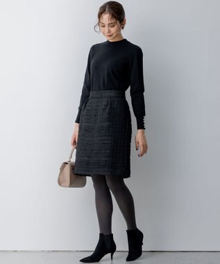 組曲 【WEB限定・2SET】バックレースツインセット ブラック系