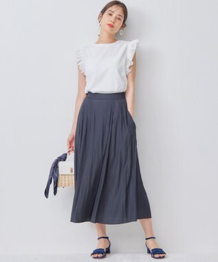 組曲 L Jazzy-Jersey フリル袖Ｔシャツ アイボリー系