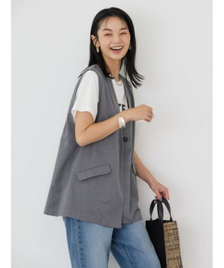 AMERICAN HOLIC Ｖネックジレ Gray Mixture