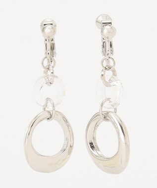 ANY SIS 【美人百花7月号掲載】トリプルリング イヤリング シルバー