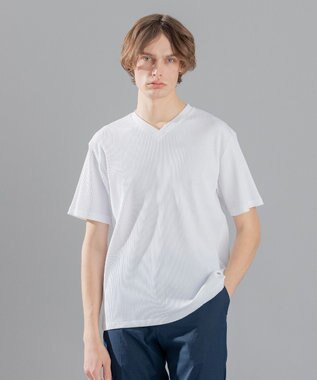  テックリブストレッチ Vネックカットソー