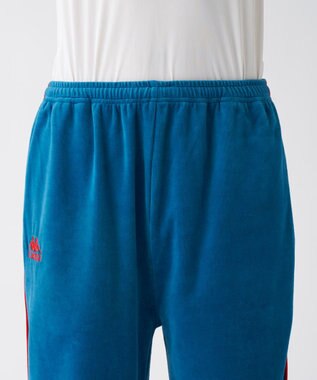 OP／FILA 【Kappa】ワイド ベロアトラックパンツ ブルー