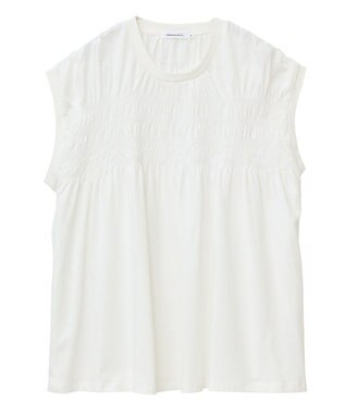 AMERICAN HOLIC シャーリング半袖フレアプルオーバー Off White