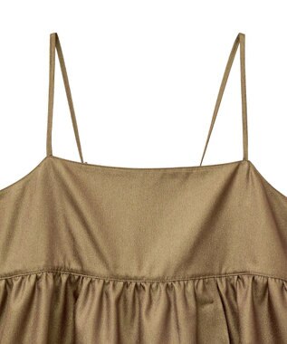 YECCA VECCA シャイニーオーバーキャミ Camel