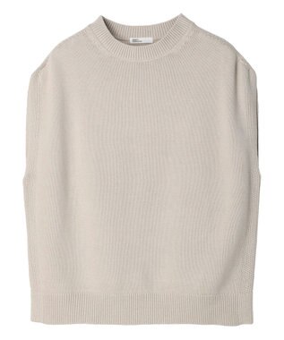 CRAFT STANDARD BOUTIQUE 洗える クルーネックニットベスト Gray Beige