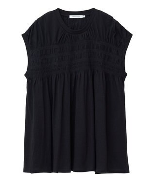 AMERICAN HOLIC シャーリング半袖フレアプルオーバー Black