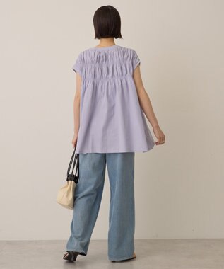 AMERICAN HOLIC シャーリング半袖フレアプルオーバー Lavender