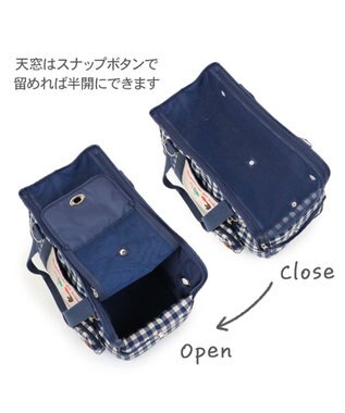 PET PARADISE リサとガスパール ギンガムキャリーバッグ  《紺》S 超小型犬 約1.5～4㎏ ネイビー