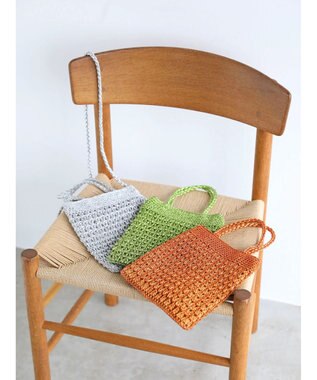 Green Parks ＯＴＯ．ＨＡ．　クロシェ編みショルダーバッグ Orange